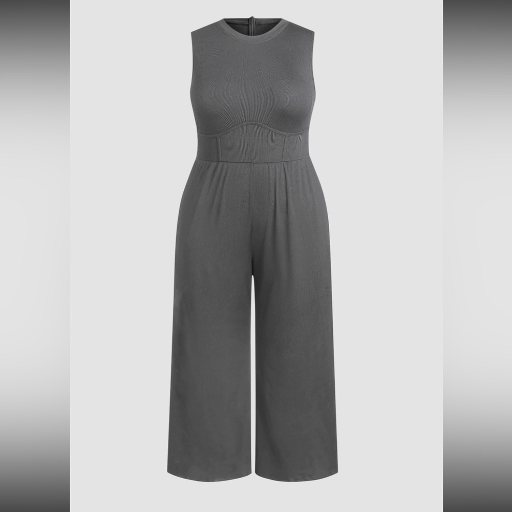 Viral Cider Grey Jumpsuit